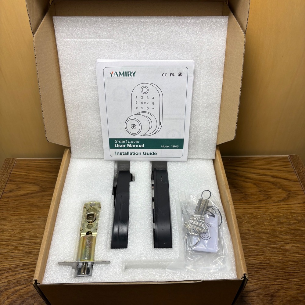 Yamiry YR05 Smart Door Lock Fingerprint Keypad Keyless Entry Black Open Box